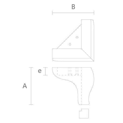 Bed frame legs corner foot - 1